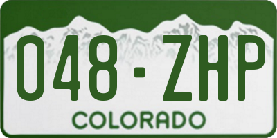 CO license plate 048ZHP