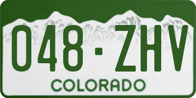 CO license plate 048ZHV