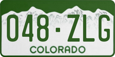 CO license plate 048ZLG