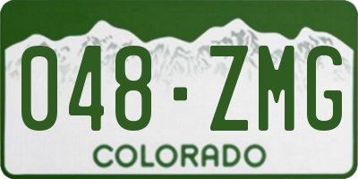 CO license plate 048ZMG