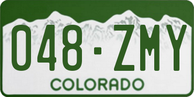 CO license plate 048ZMY