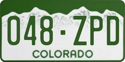 CO license plate 048ZPD