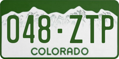 CO license plate 048ZTP