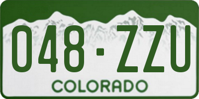CO license plate 048ZZU