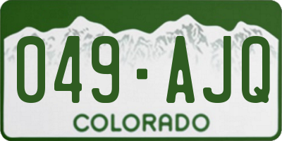 CO license plate 049AJQ