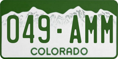CO license plate 049AMM