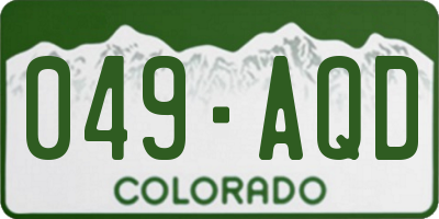 CO license plate 049AQD