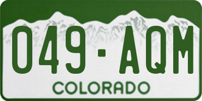 CO license plate 049AQM