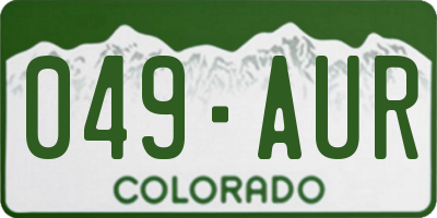 CO license plate 049AUR