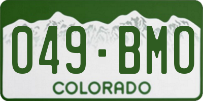 CO license plate 049BMO