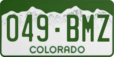 CO license plate 049BMZ