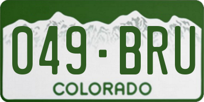 CO license plate 049BRU