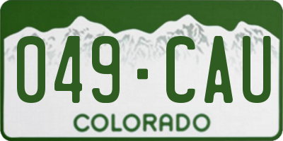 CO license plate 049CAU