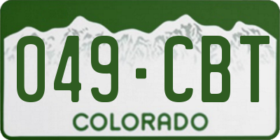 CO license plate 049CBT