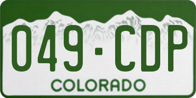 CO license plate 049CDP