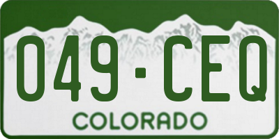 CO license plate 049CEQ
