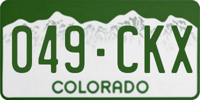 CO license plate 049CKX
