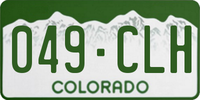 CO license plate 049CLH