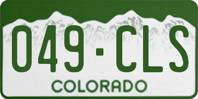 CO license plate 049CLS