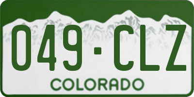 CO license plate 049CLZ