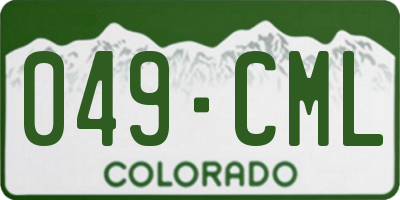 CO license plate 049CML