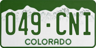 CO license plate 049CNI