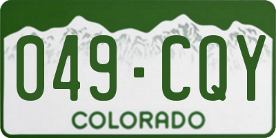 CO license plate 049CQY
