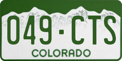 CO license plate 049CTS