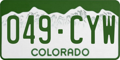 CO license plate 049CYW