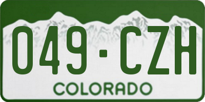 CO license plate 049CZH