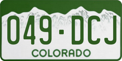 CO license plate 049DCJ