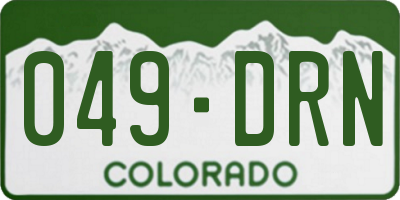 CO license plate 049DRN