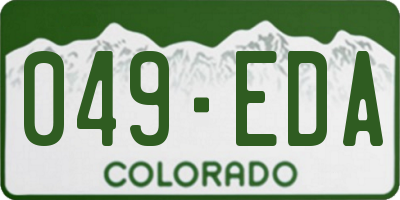 CO license plate 049EDA
