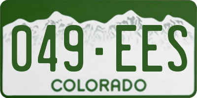 CO license plate 049EES