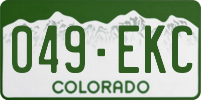 CO license plate 049EKC