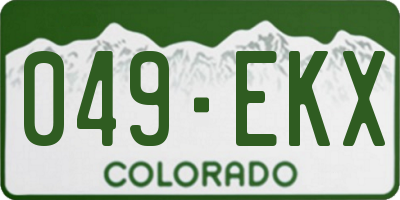CO license plate 049EKX