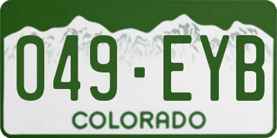 CO license plate 049EYB