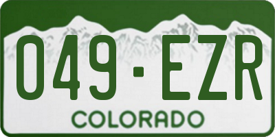 CO license plate 049EZR