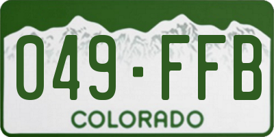 CO license plate 049FFB
