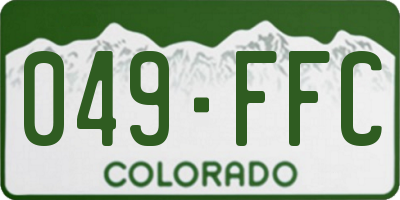 CO license plate 049FFC