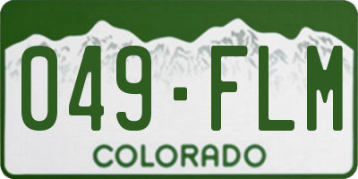 CO license plate 049FLM