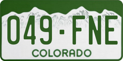 CO license plate 049FNE