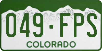 CO license plate 049FPS