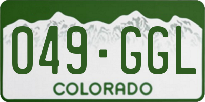 CO license plate 049GGL