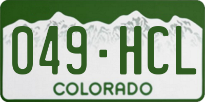 CO license plate 049HCL