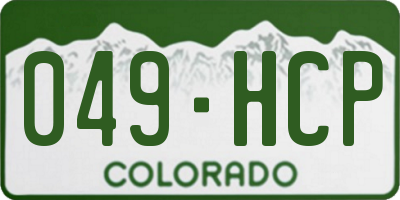 CO license plate 049HCP