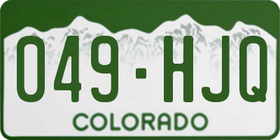 CO license plate 049HJQ