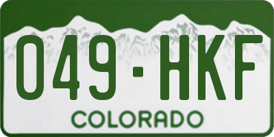 CO license plate 049HKF