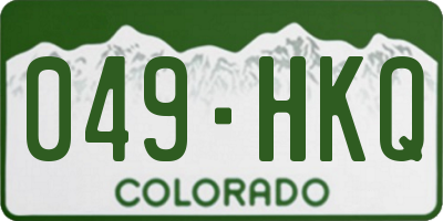 CO license plate 049HKQ