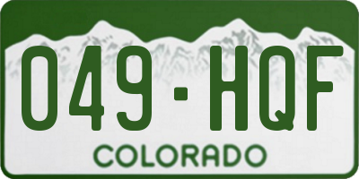 CO license plate 049HQF